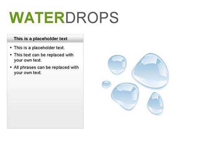 国外水滴图表PPT模板下载