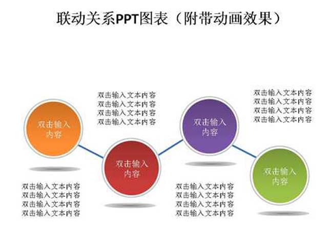 联动关系PPT图表下载