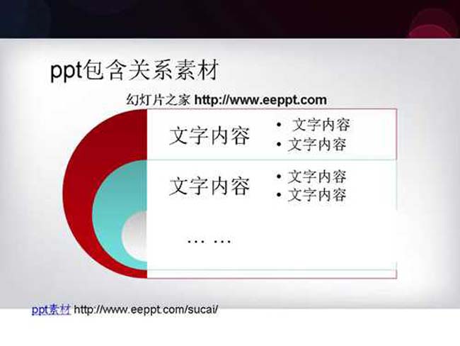 ppt包含关系素材