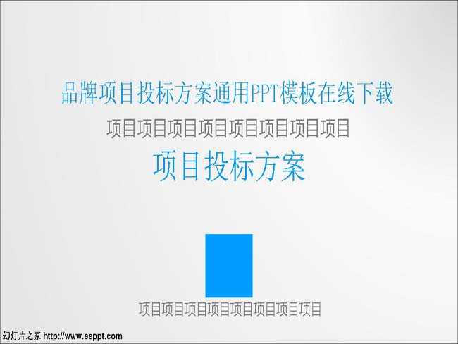 品牌项目投标方案通用PPT模板在线下载